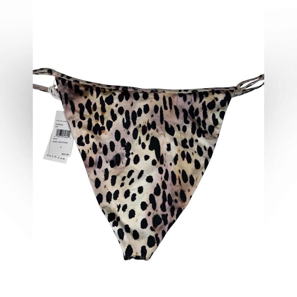 NWT Good American Cheetah Bikini Bottom - Picture 2 of 3